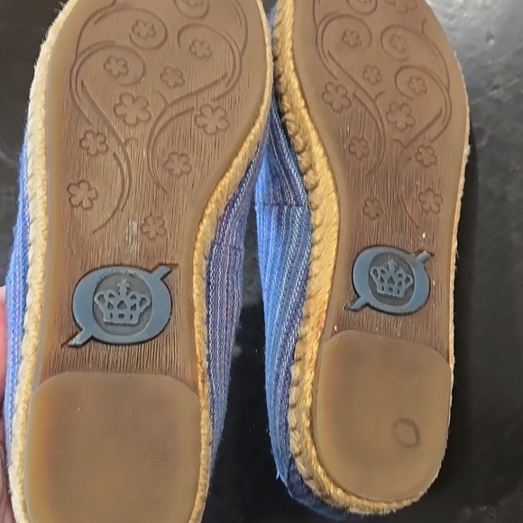 Born Canvas Blue Striped Slip-On Espadrille Loafers Size 7.5 - Picture 7 of 7